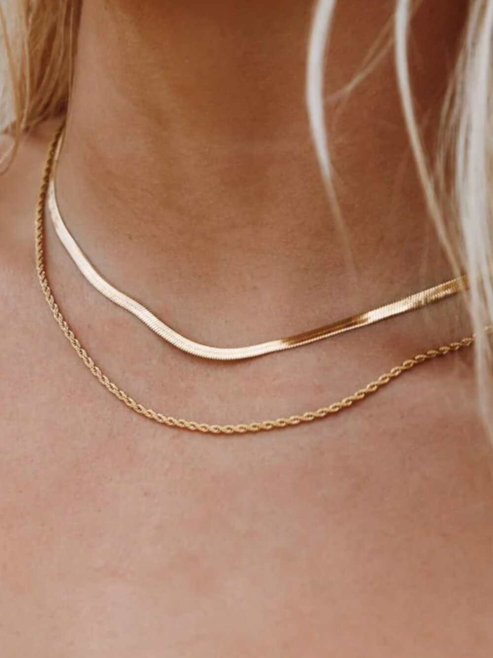 Atolea - "Ios" Layered Necklace - Gold